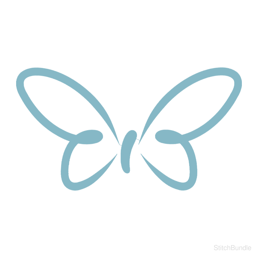 Butterfly Outline Machine Embroidery Design — design preview