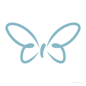 Butterfly Outline Machine Embroidery Design — design preview