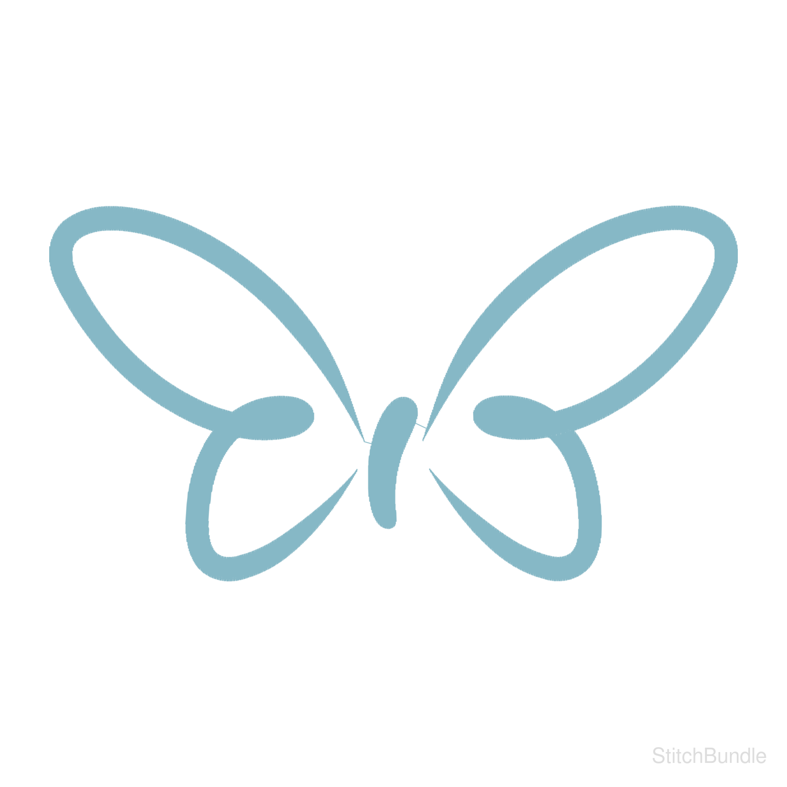 Butterfly Outline Machine Embroidery Design — design preview