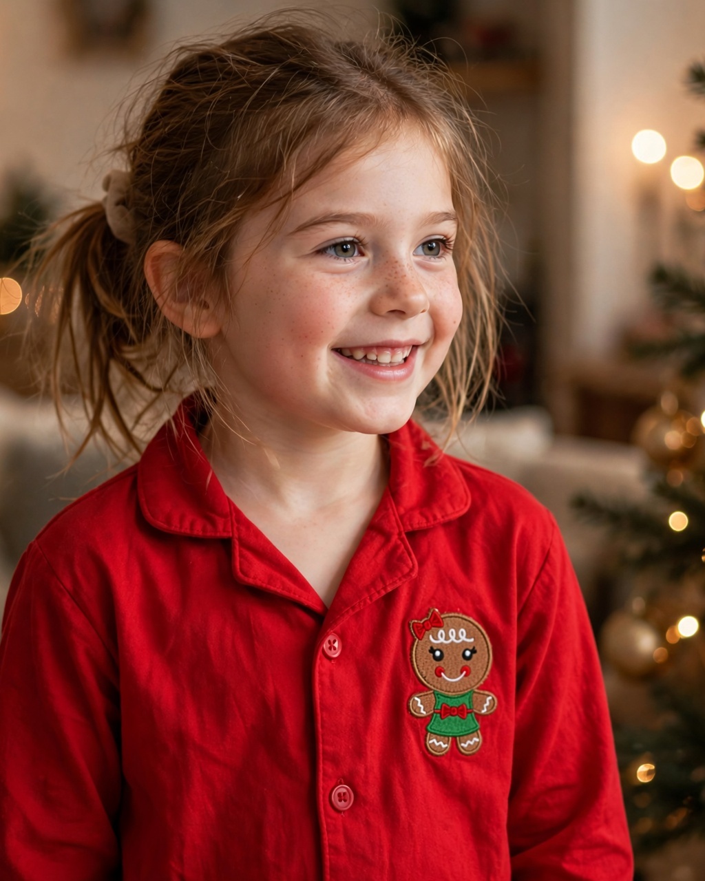 Gingerbread Woman Machine Embroidery Design shown in use