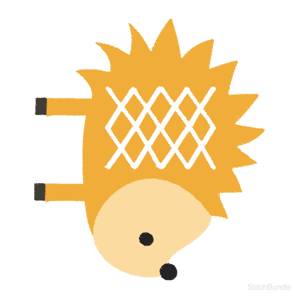 Woodland Hedgehog Machine Embroidery Design — design preview