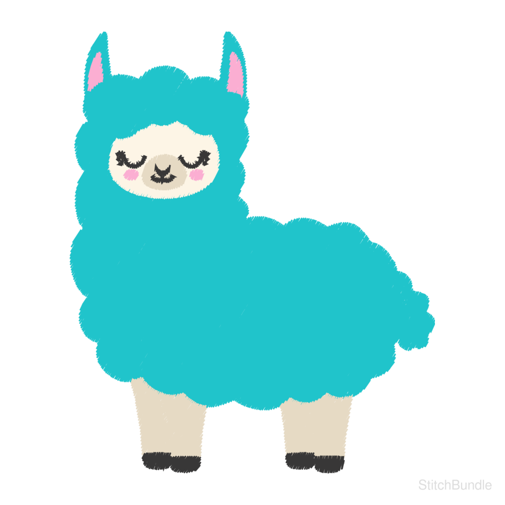 Llama Machine Embroidery Design — design preview