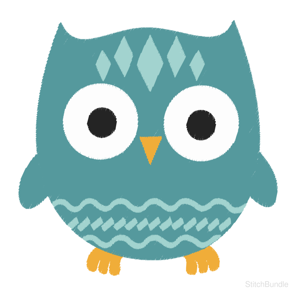 Woodland Owl Machine Embroidery Design — design preview