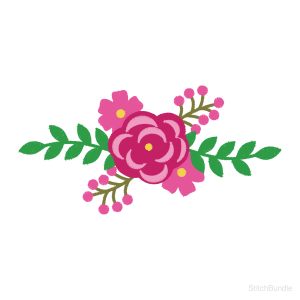 Pretty Flowers Machine Embroidery Design — design preview