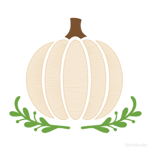 Sketch Pumpkin Machine Embroidery Design — design preview