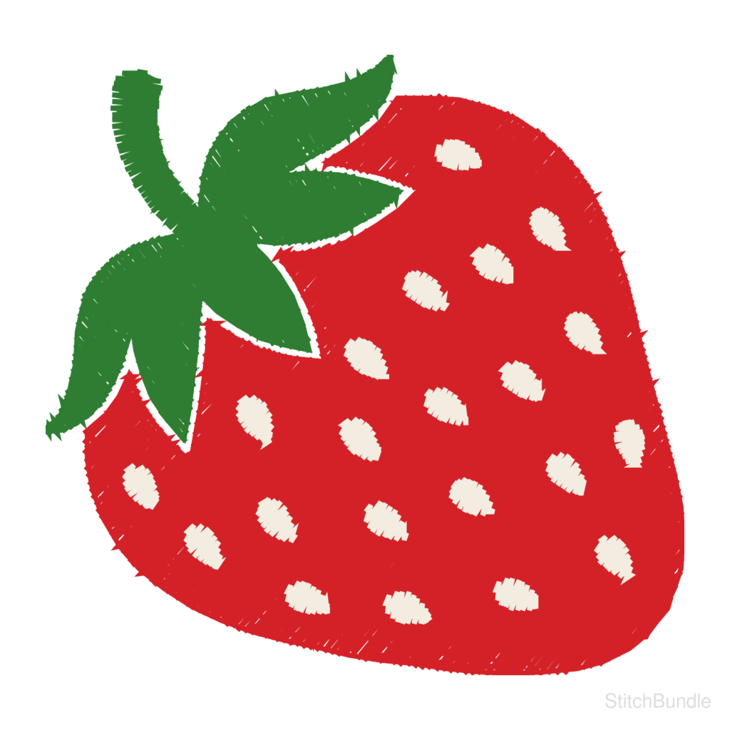 Strawberry Machine Embroidery Design — design preview