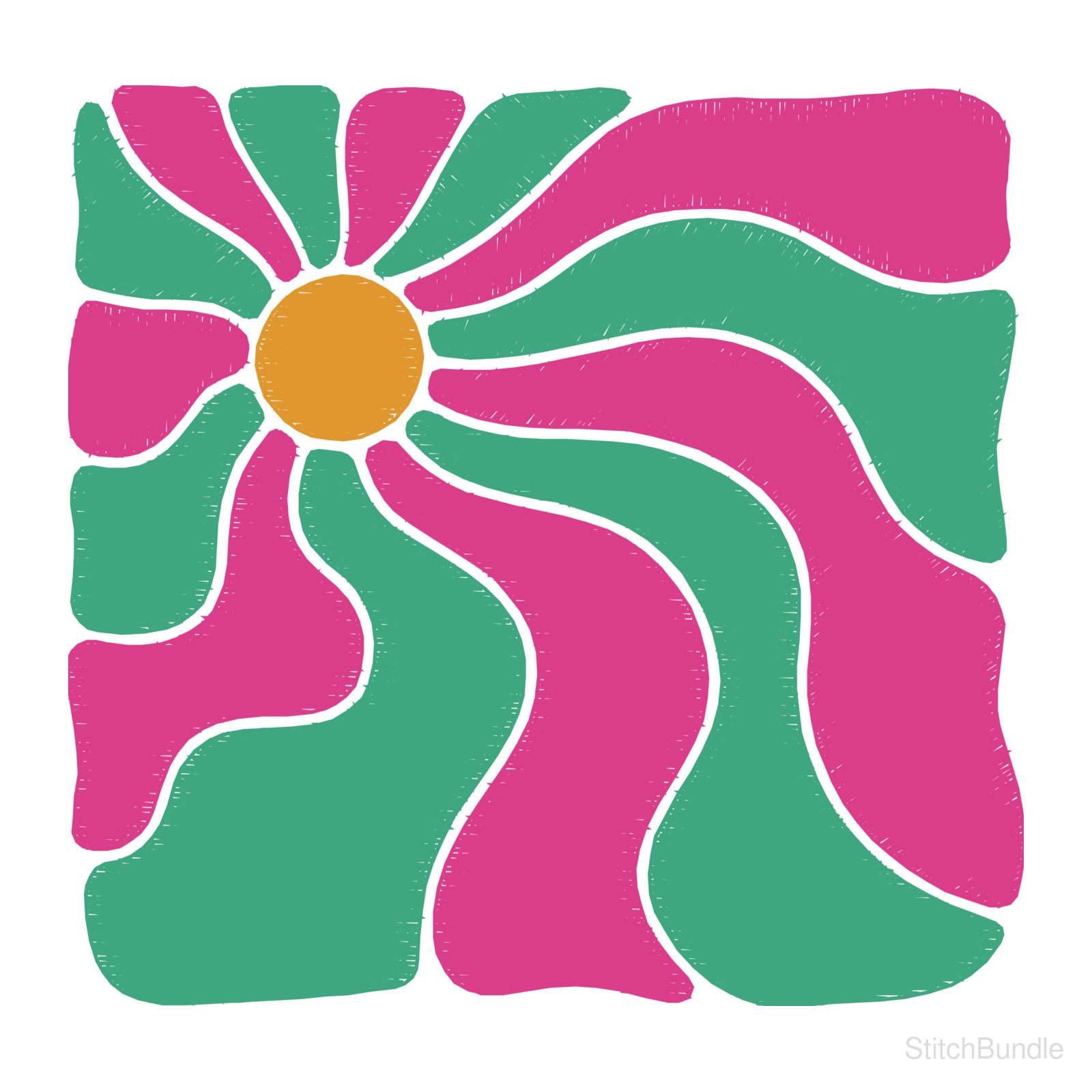 Sunshine Rays Machine Embroidery Design — design preview