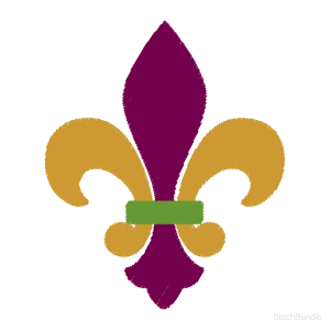 Fleur de Lis Machine Embroidery Design — design preview