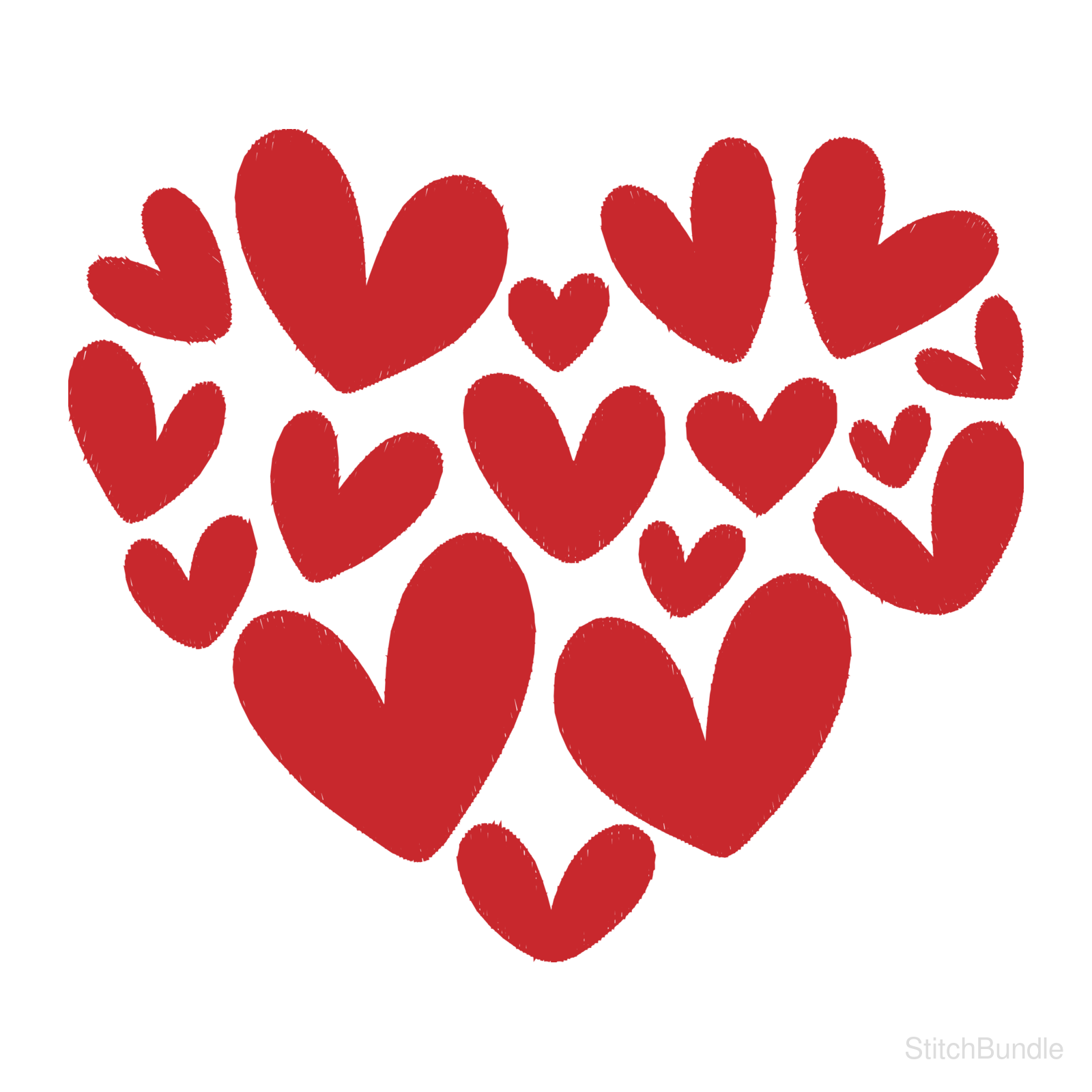 Heart of Hearts Machine Embroidery Design — design preview