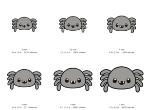 Spider Boy Machine Embroidery Design — size guide