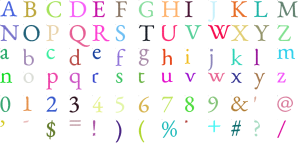 Antiquarian Serif full alphabet at 1 inch