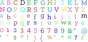Anvil Slab full alphabet at 1 inch