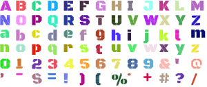 Army Stencil full alphabet at 1 inch