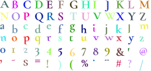 Atelier Serif full alphabet at 1 inch