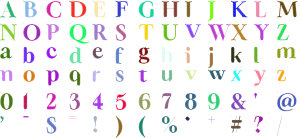 Bordeaux Serif full alphabet at 1 inch