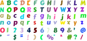 Cashier Bold full alphabet at 1 inch