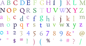 Chapel Serif full alphabet at 1 inch