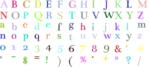 Chronicle Serif full alphabet at 1 inch