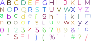 Cityline Sans full alphabet at 1 inch
