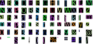 Classic Serif full alphabet at 1 inch