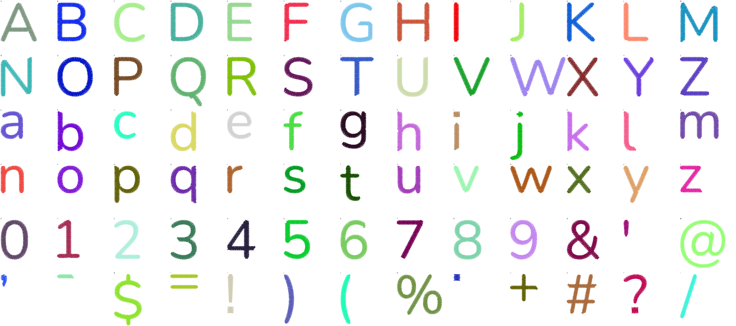 Cloud Sans full alphabet at 1 inch