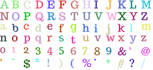Cobblestone Serif full alphabet at 1 inch