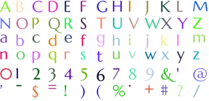 Colonnade Serif full alphabet at 1 inch