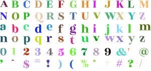 Cover Story Serif full alphabet at 1 inch