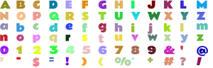 Deco Marquee full alphabet at 1 inch