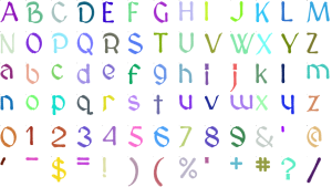 Dungeon Medieval full alphabet at 1 inch