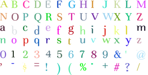 Gallery Serif full alphabet at 1 inch