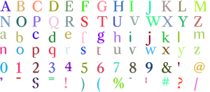 Gazette Serif full alphabet at 1 inch