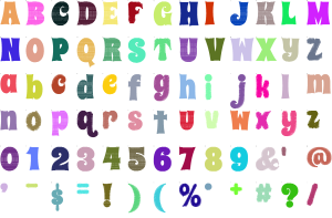 Hot Sauce Block full alphabet at 1 inch