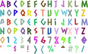 Imperial Caps full alphabet at 1 inch