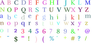 Lantern Serif full alphabet at 1 inch
