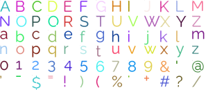 Linen Sans full alphabet at 1 inch