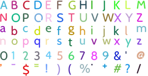 Lodge Sans full alphabet at 1 inch