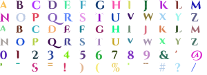 Marble Inscription full alphabet at 1 inch