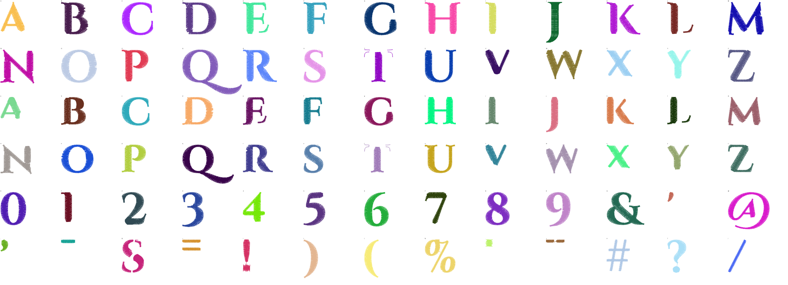 Marble Inscription full alphabet at 1 inch