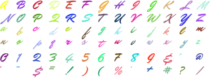 Marquee Brush full alphabet at 1 inch