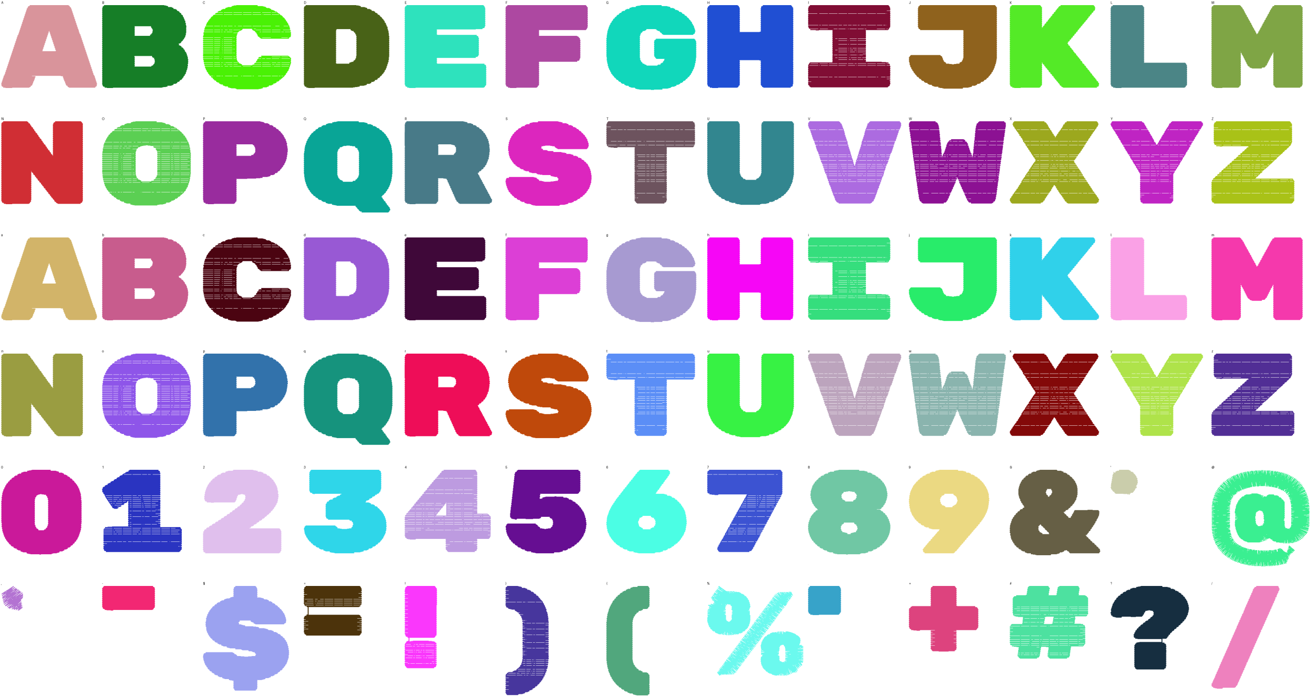 Monolith Block full alphabet at 1 inch