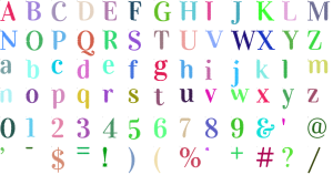 Opera Serif full alphabet at 1 inch