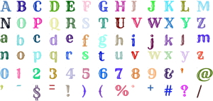 Outlaw Western full alphabet at 1 inch