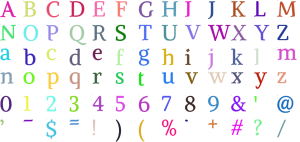 Parlor Serif full alphabet at 1 inch