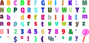 Pep Rally full alphabet at 1 inch