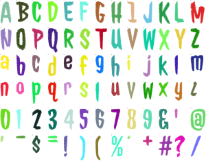 Pirate Cove full alphabet at 1 inch