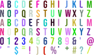Poster Condensed full alphabet at 1 inch
