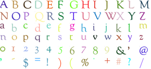 Pressroom Old Style full alphabet at 1 inch