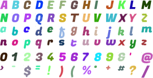 Racing Stripe full alphabet at 1 inch