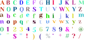 Rosewater Serif full alphabet at 1 inch